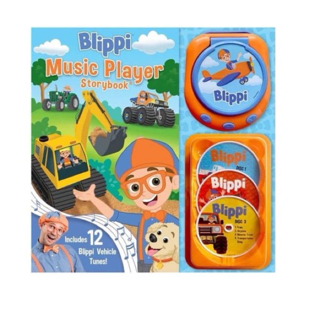Blippi Vehicle Tunes Music Player Storybook Reading Set